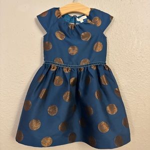 Mini Boden girls polka dot party dress 2-3y
